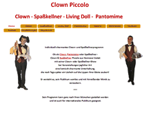 Tablet Screenshot of clown-piccolo.de